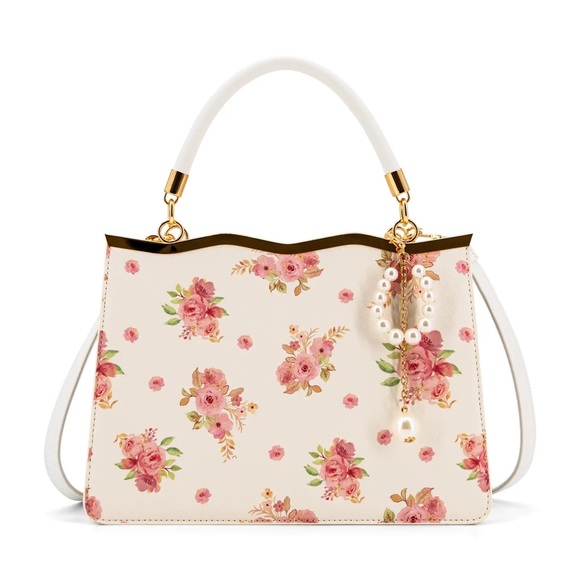 Like Dreams Handbags - Camille Bright Floral Top Handle Crossbody Bag